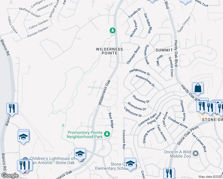 map of restaurants, bars, coffee shops, grocery stores, and more near 618 Windmore Court in San Antonio