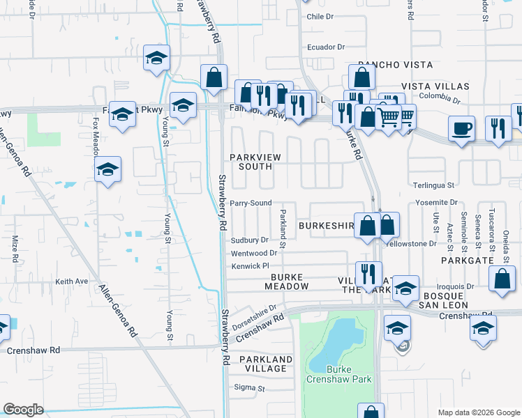 map of restaurants, bars, coffee shops, grocery stores, and more near 4207 White River Dr in Pasadena