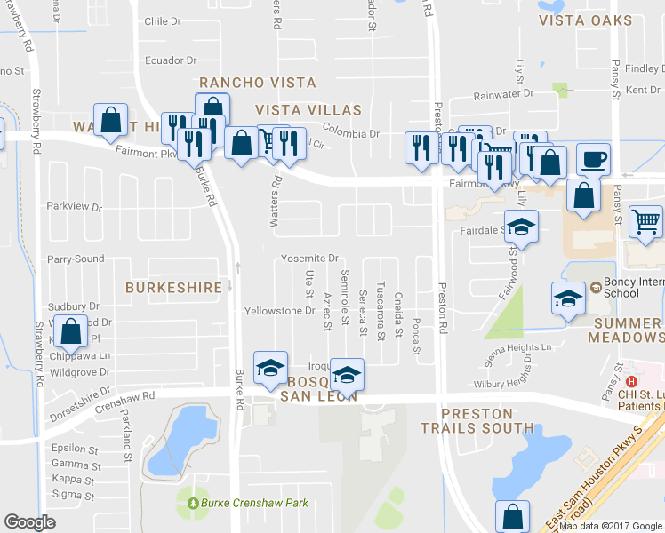 map of restaurants, bars, coffee shops, grocery stores, and more near 4207 Aztec Street in Pasadena