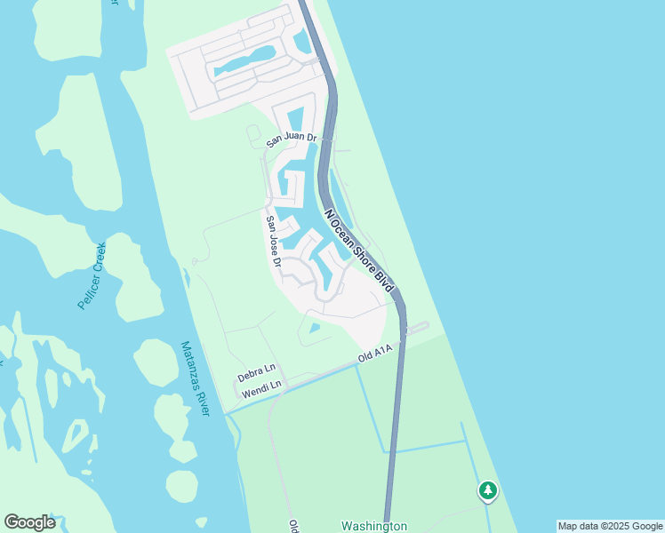 map of restaurants, bars, coffee shops, grocery stores, and more near 5 San Pedro Court in Palm Coast