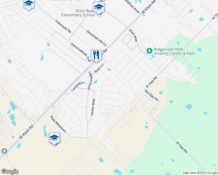 map of restaurants, bars, coffee shops, grocery stores, and more near 4575 Legend Spirit in New Braunfels