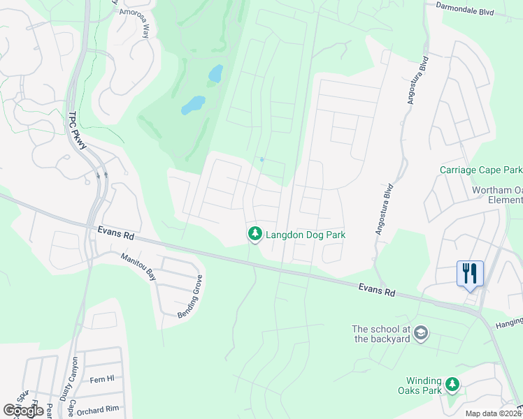 map of restaurants, bars, coffee shops, grocery stores, and more near 23201-23299 Cibolo Vista in San Antonio