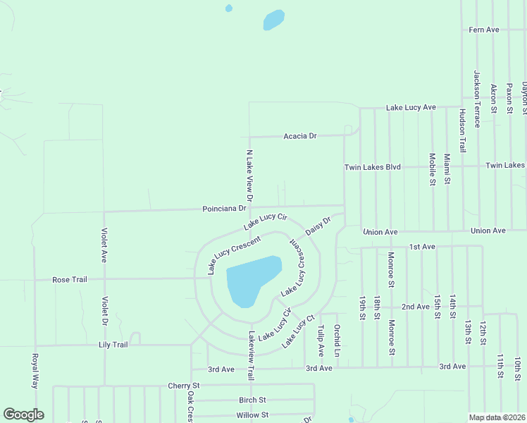 map of restaurants, bars, coffee shops, grocery stores, and more near 170 Lake Lucy Crescent in Interlachen