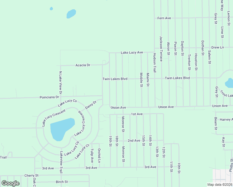 map of restaurants, bars, coffee shops, grocery stores, and more near Manatee Street in Interlachen