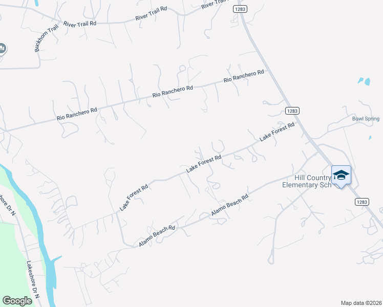 map of restaurants, bars, coffee shops, grocery stores, and more near 632 Lake Forest Road in Pipe Creek