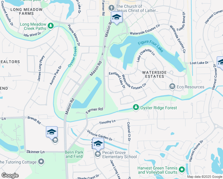 map of restaurants, bars, coffee shops, grocery stores, and more near 2058 Mound Lake Drive in Richmond