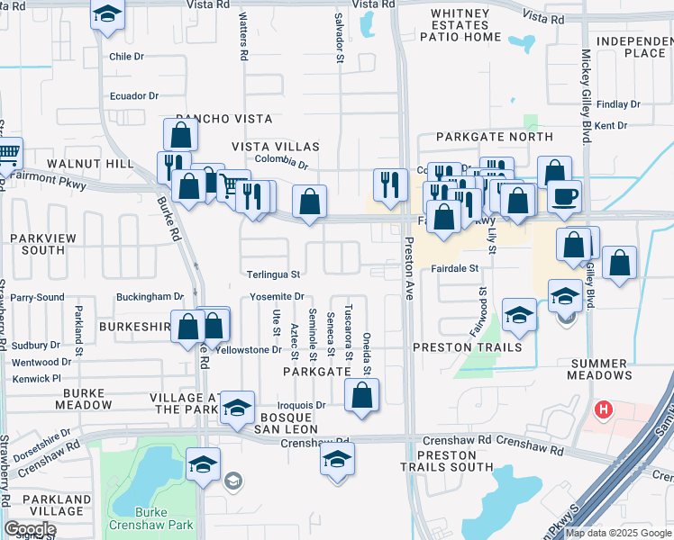 map of restaurants, bars, coffee shops, grocery stores, and more near 4039 Panama Street in Pasadena