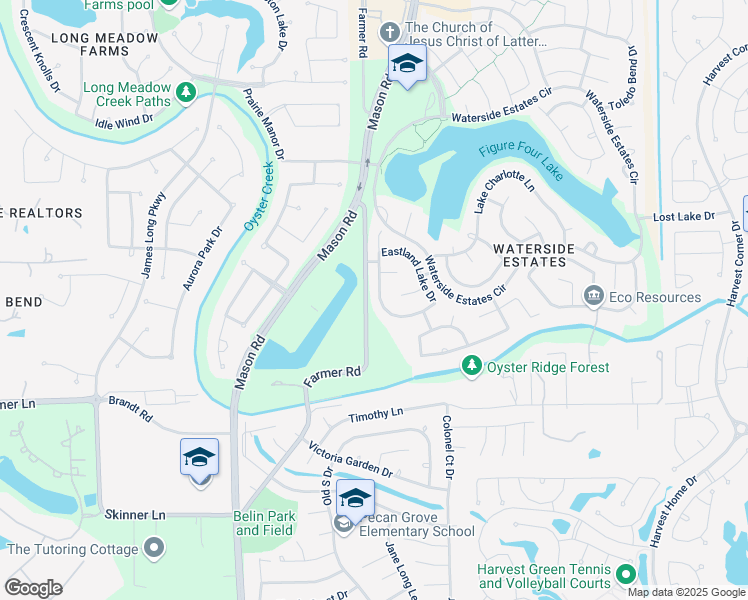 map of restaurants, bars, coffee shops, grocery stores, and more near 2058 Mound Lake Drive in Richmond