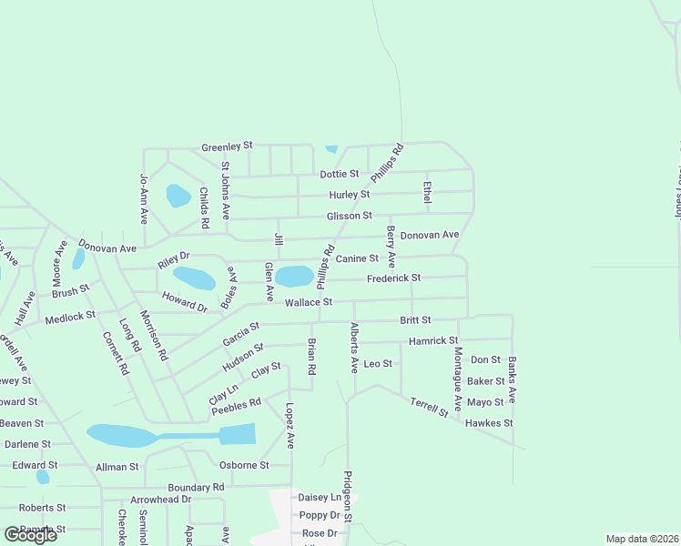map of restaurants, bars, coffee shops, grocery stores, and more near 108 Frederick St in Interlachen