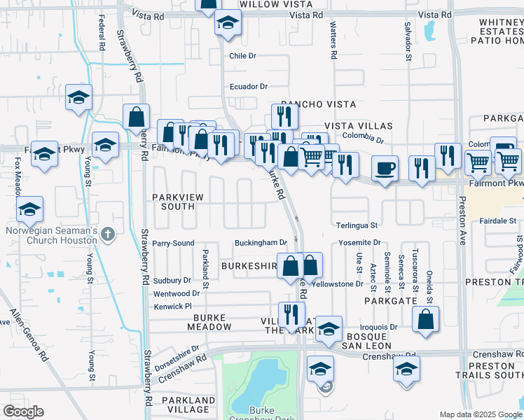 map of restaurants, bars, coffee shops, grocery stores, and more near 4019 Sandlewood Drive in Pasadena
