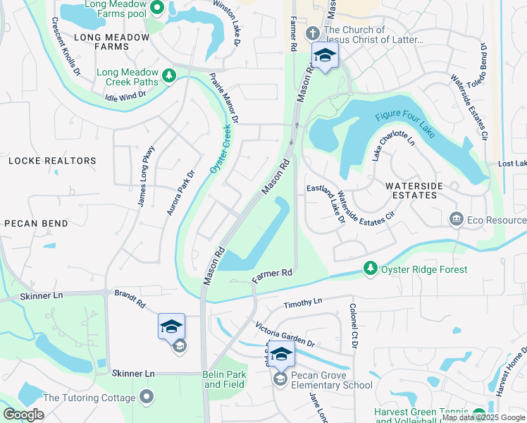 map of restaurants, bars, coffee shops, grocery stores, and more near 10403 Mason Road in Richmond