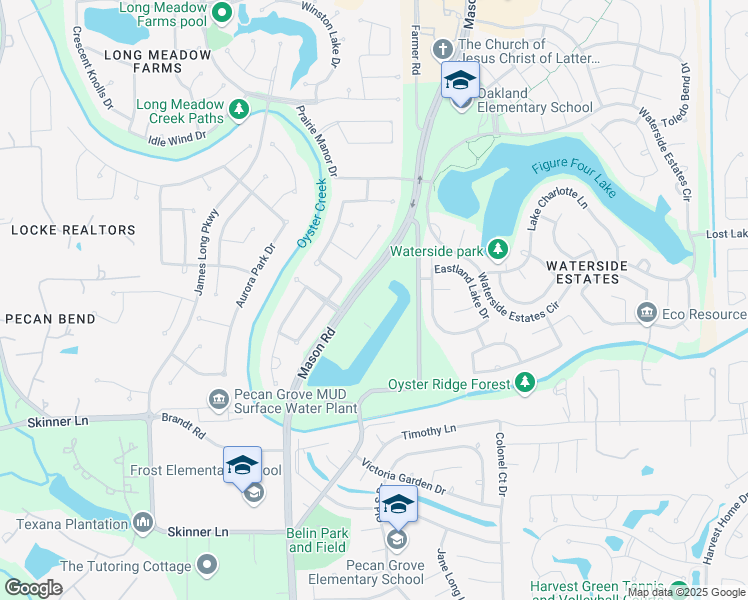 map of restaurants, bars, coffee shops, grocery stores, and more near 10403 Mason Road in Richmond