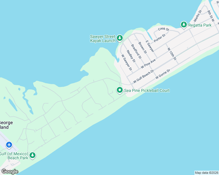 map of restaurants, bars, coffee shops, grocery stores, and more near 1204 Sea Dunes Drive in Eastpoint