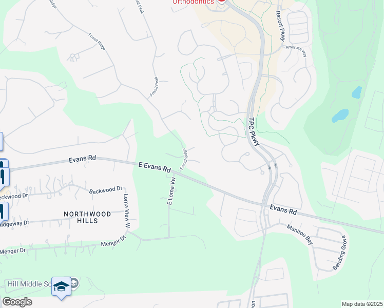 map of restaurants, bars, coffee shops, grocery stores, and more near 4207 Fossil Wood in San Antonio
