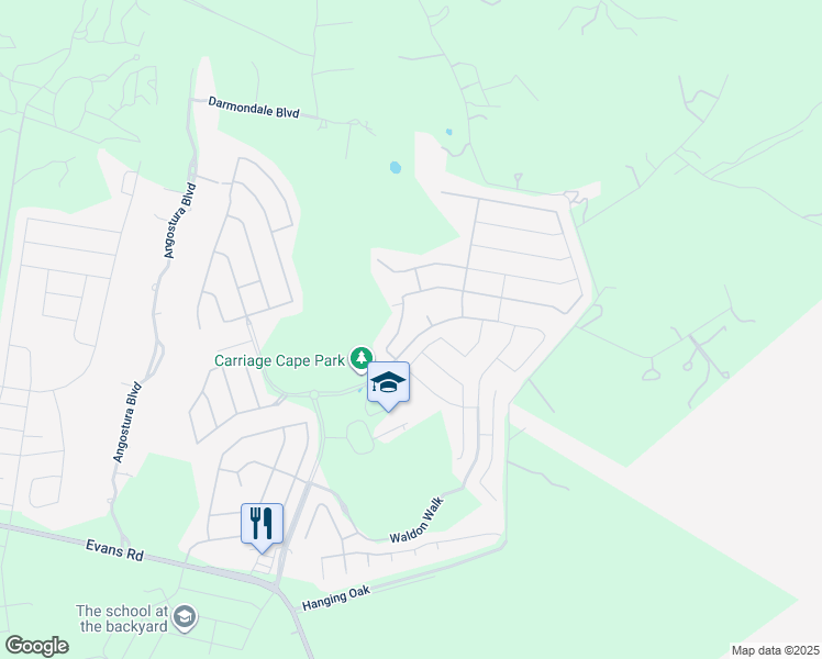 map of restaurants, bars, coffee shops, grocery stores, and more near 6003 Akin Stroll in San Antonio
