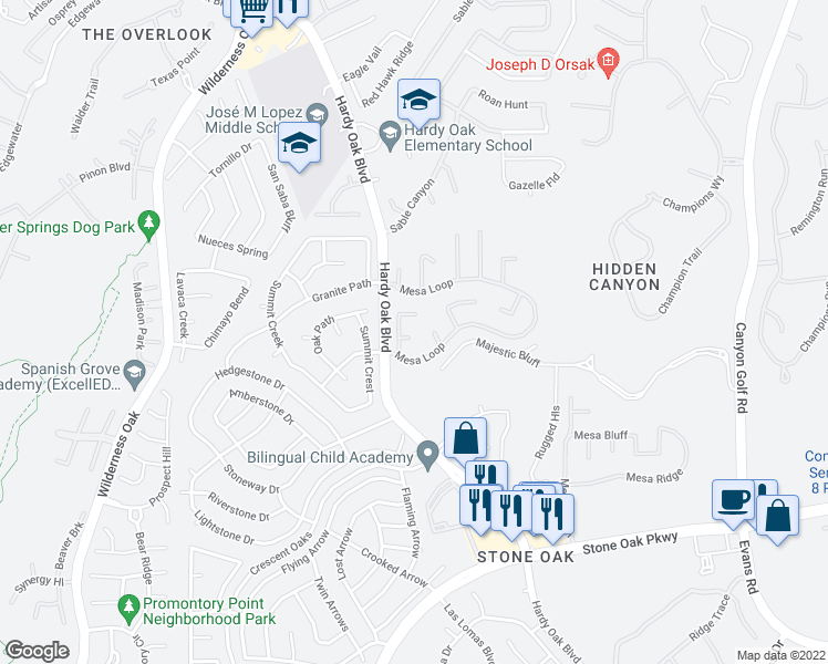 map of restaurants, bars, coffee shops, grocery stores, and more near 211 Verde Oak in San Antonio