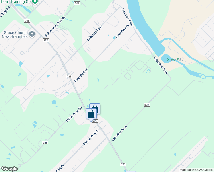 map of restaurants, bars, coffee shops, grocery stores, and more near 236 Fire Field Road in New Braunfels