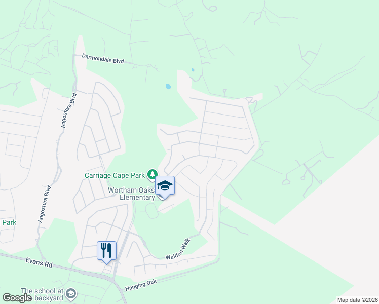 map of restaurants, bars, coffee shops, grocery stores, and more near 5930 Akin Elm in San Antonio