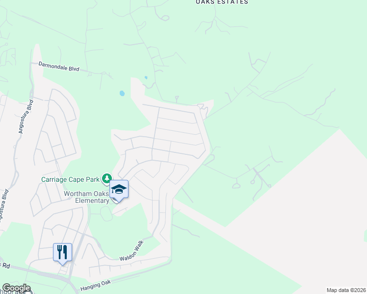 map of restaurants, bars, coffee shops, grocery stores, and more near 6127 Akin Elm in San Antonio
