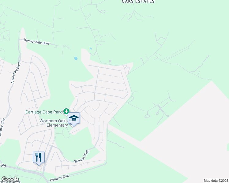 map of restaurants, bars, coffee shops, grocery stores, and more near 6127 Akin Elm in San Antonio