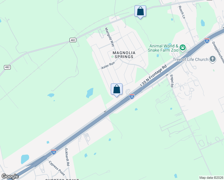 map of restaurants, bars, coffee shops, grocery stores, and more near 201 Posey Pass in New Braunfels