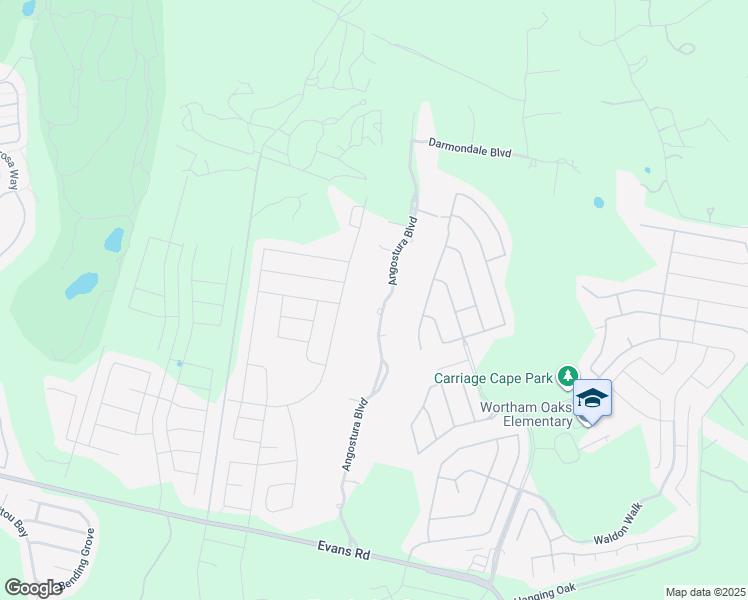 map of restaurants, bars, coffee shops, grocery stores, and more near 22709 Angostura Boulevard in San Antonio