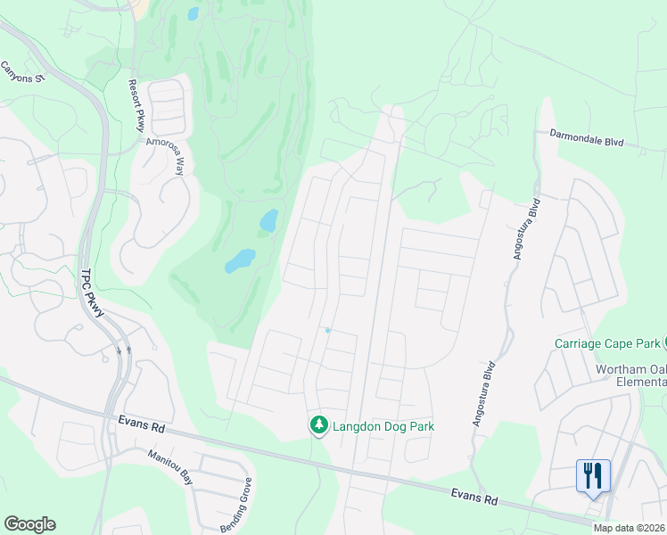 map of restaurants, bars, coffee shops, grocery stores, and more near 23201-23299 Cibolo Vista in San Antonio