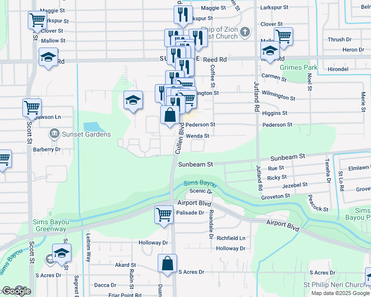 map of restaurants, bars, coffee shops, grocery stores, and more near in 