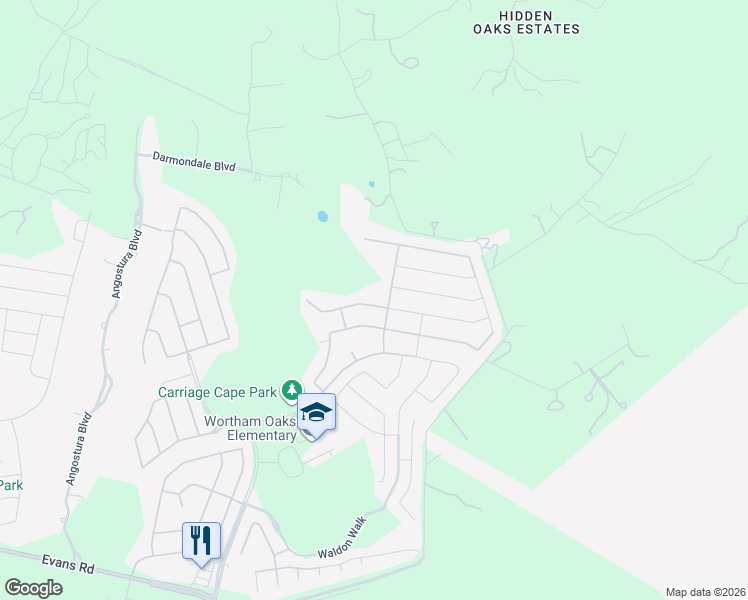map of restaurants, bars, coffee shops, grocery stores, and more near 5939 Akin Place in San Antonio