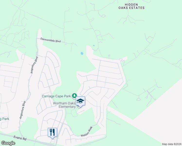 map of restaurants, bars, coffee shops, grocery stores, and more near 5939 Akin Place in San Antonio