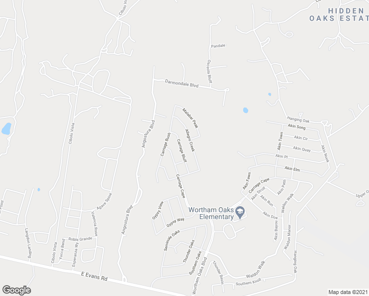 map of restaurants, bars, coffee shops, grocery stores, and more near 22626 Carriage Bluff in San Antonio