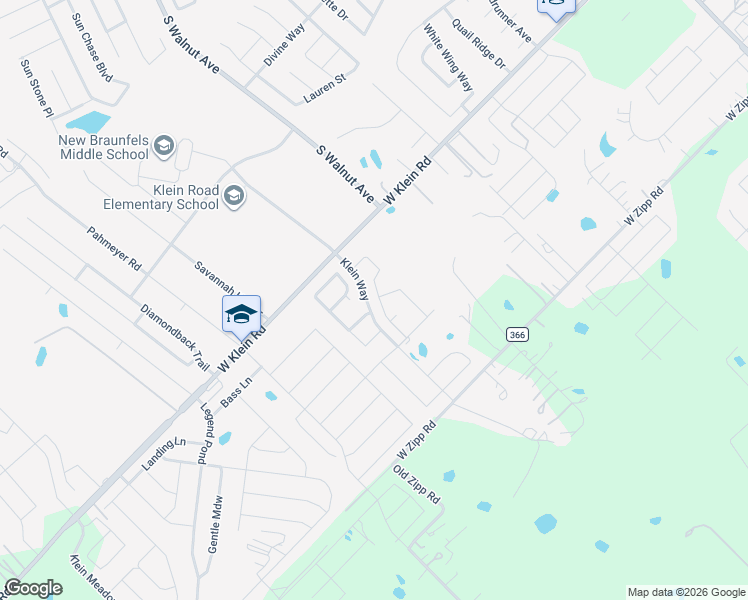 map of restaurants, bars, coffee shops, grocery stores, and more near 632 Ridge Meadow Drive in New Braunfels