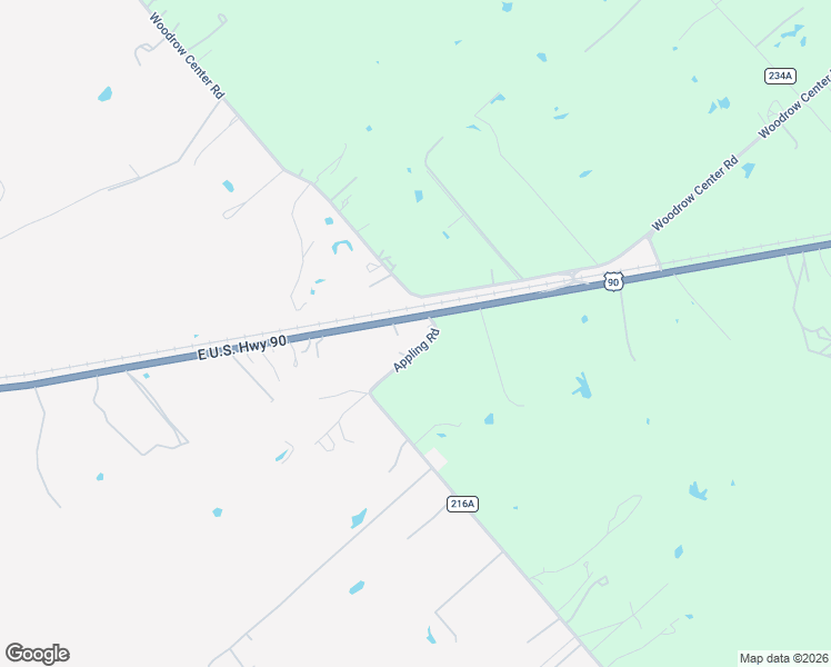 map of restaurants, bars, coffee shops, grocery stores, and more near 14277 East U.S. Highway 90 in Kingsbury