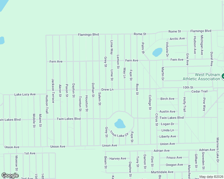 map of restaurants, bars, coffee shops, grocery stores, and more near Lime Way in Putnam County