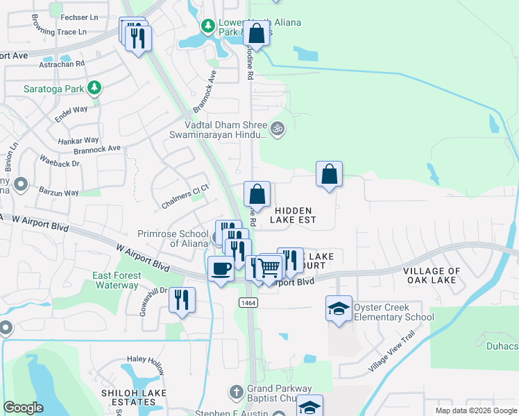 map of restaurants, bars, coffee shops, grocery stores, and more near 11003 Clodine Road in Richmond