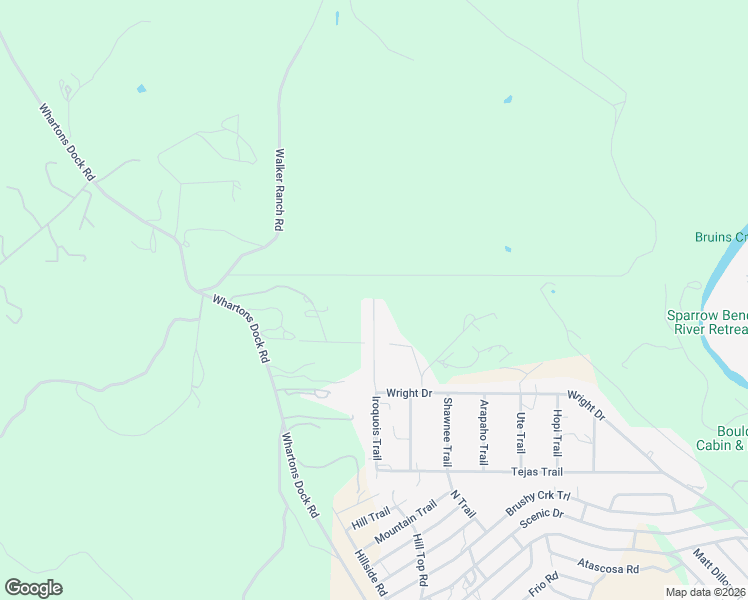 map of restaurants, bars, coffee shops, grocery stores, and more near 358 Iroquois Trail in Bandera