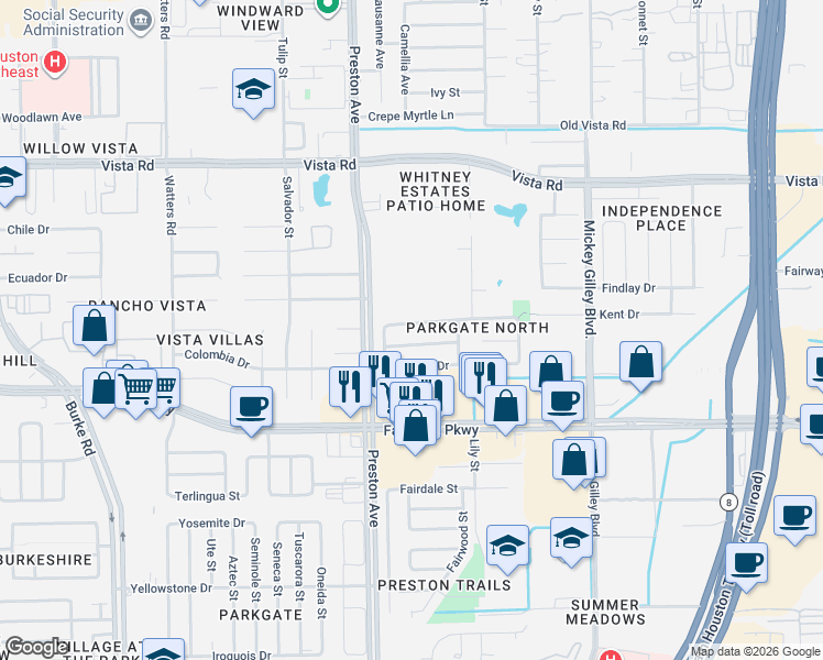 map of restaurants, bars, coffee shops, grocery stores, and more near 4811 Rainwater Drive in Pasadena