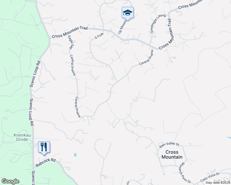 map of restaurants, bars, coffee shops, grocery stores, and more near 22809 Central Prairie in San Antonio