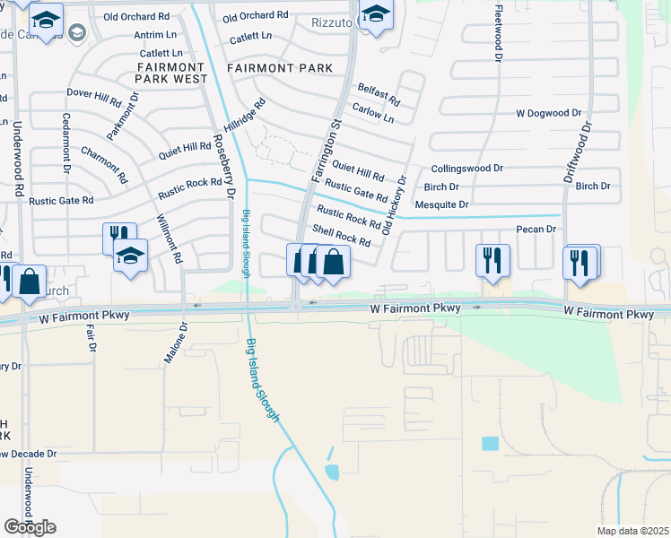 map of restaurants, bars, coffee shops, grocery stores, and more near 10439 Tree Hollow Circle North in La Porte