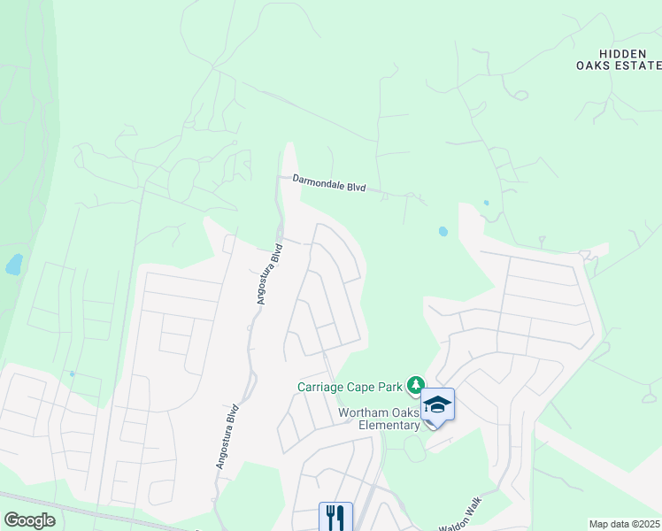 map of restaurants, bars, coffee shops, grocery stores, and more near 22827 Allegro Creek in San Antonio