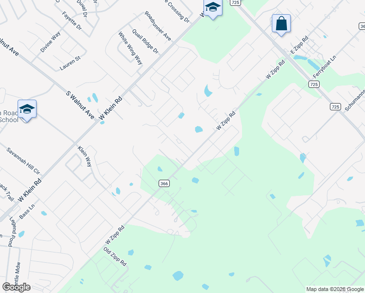 map of restaurants, bars, coffee shops, grocery stores, and more near 534 West Zipp Road in New Braunfels