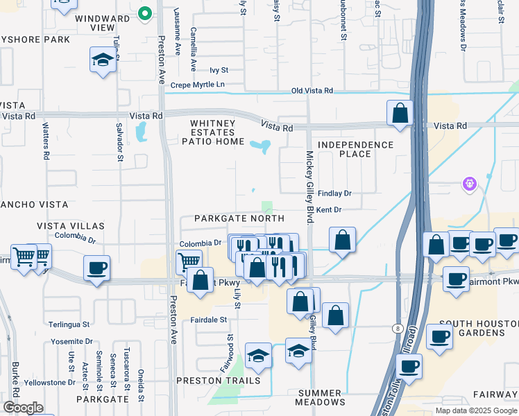 map of restaurants, bars, coffee shops, grocery stores, and more near 5027 Rainwater Drive in Pasadena