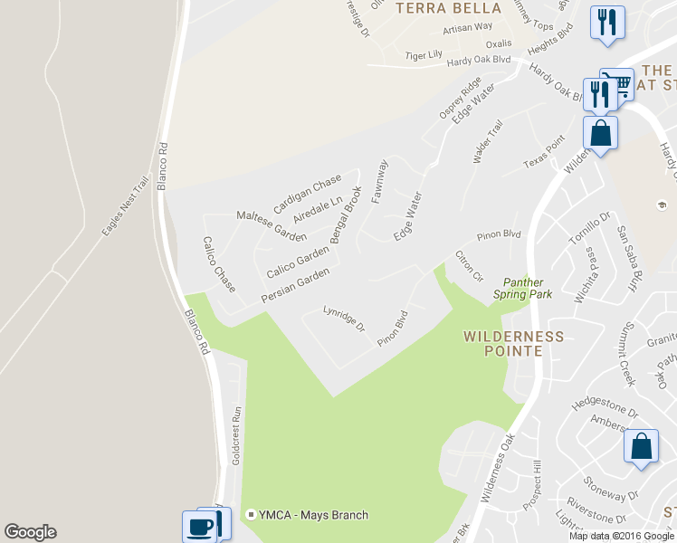 map of restaurants, bars, coffee shops, grocery stores, and more near 910 Persian Garden in San Antonio