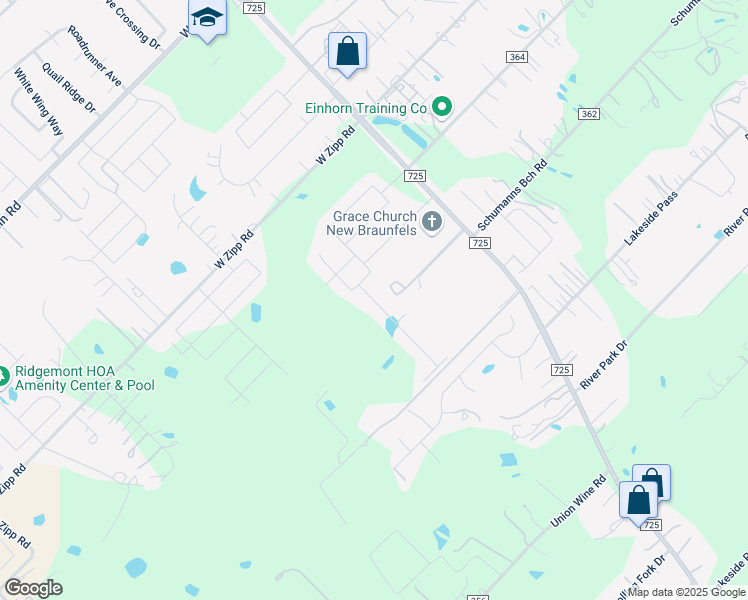 map of restaurants, bars, coffee shops, grocery stores, and more near 316 Emma Drive in New Braunfels
