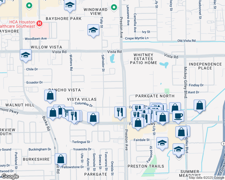 map of restaurants, bars, coffee shops, grocery stores, and more near 4514 Shaun Drive in Pasadena