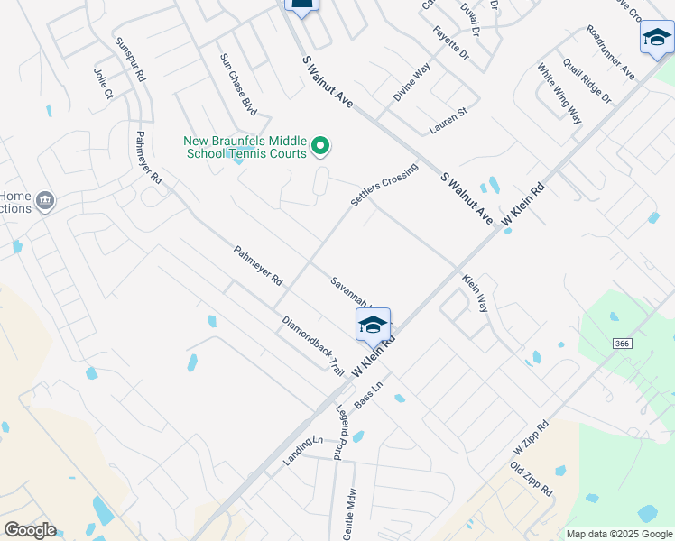 map of restaurants, bars, coffee shops, grocery stores, and more near 2533 Savannah Hill Circle in New Braunfels