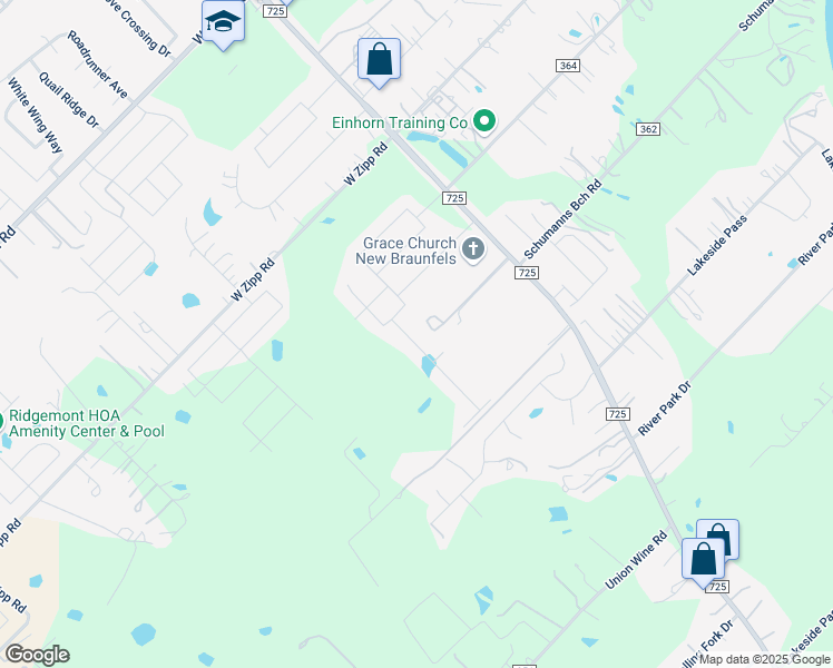 map of restaurants, bars, coffee shops, grocery stores, and more near 316 Emma Drive in New Braunfels