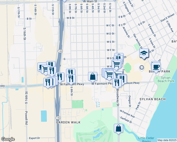 map of restaurants, bars, coffee shops, grocery stores, and more near 901 South 6th Street in La Porte
