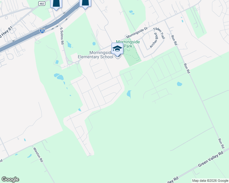 map of restaurants, bars, coffee shops, grocery stores, and more near 743 Wonderland Trail in New Braunfels