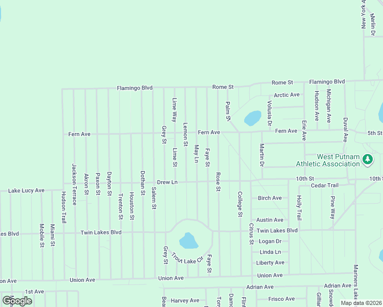 map of restaurants, bars, coffee shops, grocery stores, and more near 336 Lemon Street in Interlachen